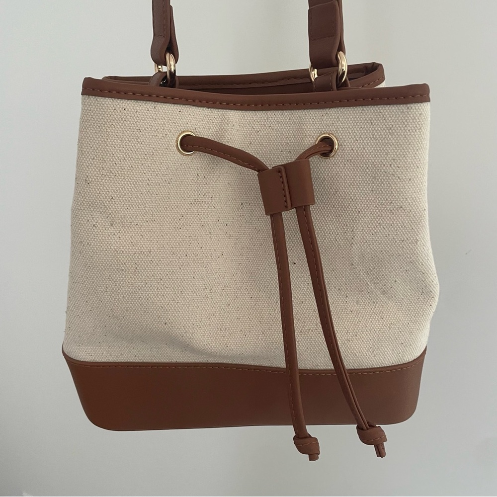 Emmett Mini Canvas Bucket Bag Cognac by Tuckernuck